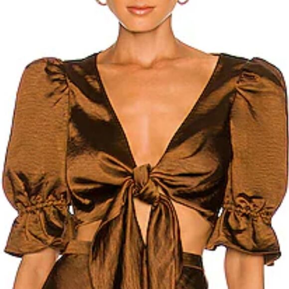 NWT LPA Revolve Candy Top in Chocolate Brown XS - Picture 3 of 12